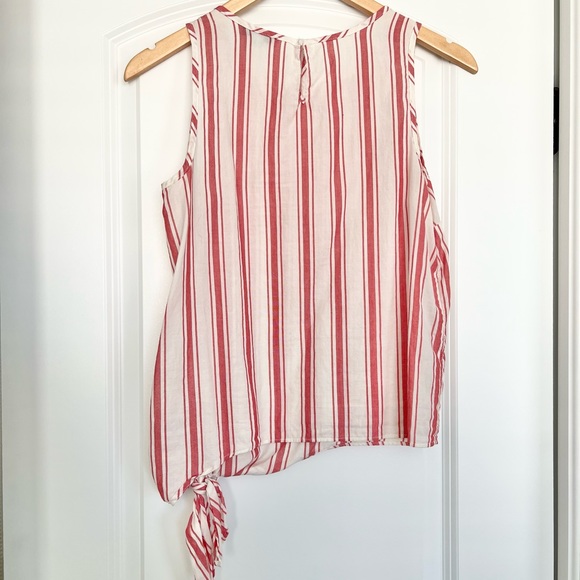 Madewell Striped Side Tie Tank Top in Marcia Stripe - Picture 5 of 7